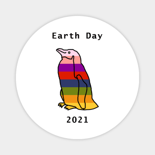 Rainbow Penguin for Earth Day 2021 Magnet